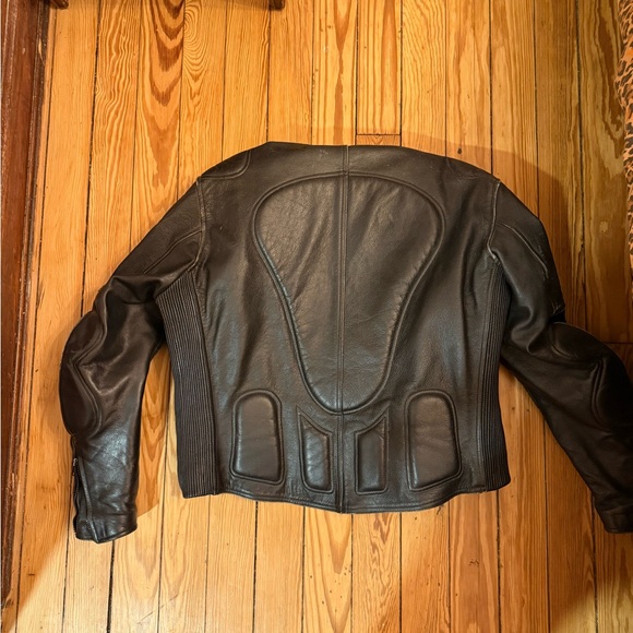Black Leather Motorcycle Jacket - Picture 2 of 6